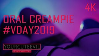 #VDAY2019 ORAL CREAMPIE Valentine's Day, BLOWJOB with SYNTHWAVE 4K 2160p