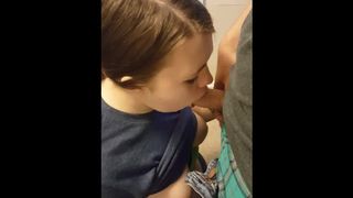 Teen Girl gives Head and Swallows every Drop