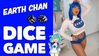 Cosplay Slut Earth Chan Naughty Talk - DICE GAME - Riding on Dildo Cums on Melons and Mouth