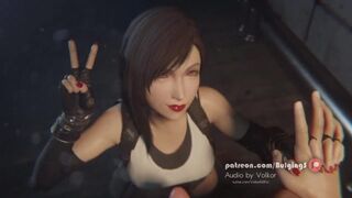Final Fantasy Smearing Lipstick Oral Sex + Cums On