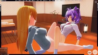 3D ASIAN CARTOON YURI Schoolgirls Examine their Bodies for the first Time