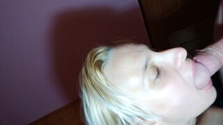 TEENY BLOWS ON THE MEAT AND IS HARD PLOWED, FIRST TIME PLOWED IN THE HOTEL CHRISTMAS.