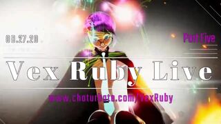 Cosplay Vex Ruby has Cumming Controlled by Fans Live