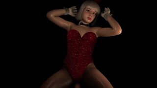 Playboy Bunny Chick Dances on your Rod