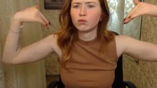 Shy Red-Head Teenie that looks like Jenna Fisher Masturbation
