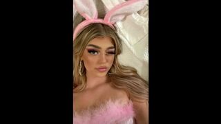 Loren Gray Cute Pink Lingerie (Bunny Cosplay)