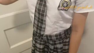 No Undies 18 Yo HS Student is so Horny she Asks to come over and just Fuck