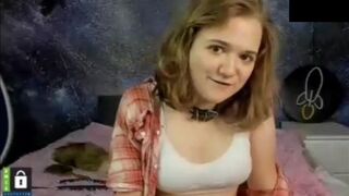 Shy Skank Dominated by Master, Gagging on Dildo