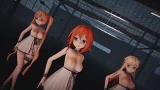 [MMD] 白露、夕立、村雨 - Number 9 (T-ARA)