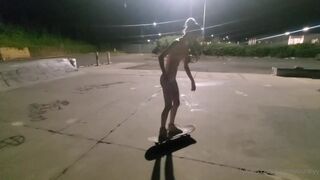 Naked in Skatepark Lilsnowbunnyy
