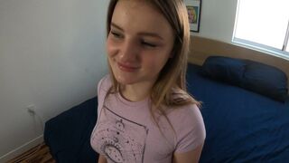 Alluring Teeny GamerLoses Game get Hammered by Daddy Eliza Eves