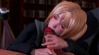 3D Asian Cartoon: NAILED TEENIE BLONDE ON THE COUCH (Perfect Dude)