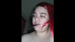 Chubby Lady Shows off and Plays with her Boobs and Vagina