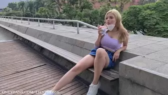 Lilyprosse goes Kinky in Public!! almost got Caught in the Park