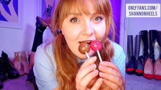 Tasting my Cunt and Booty with Lollipops I got for Giving a Man a Bj at School
