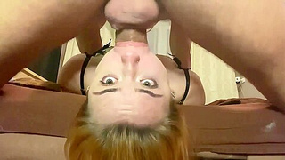 Strawberry Blonde Bitch Nansy Small Gets Her Mouth Destroyed By Leo Casanovas Huge Penis For More Than one Hour! Part 6