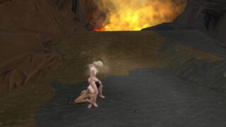 Daenerys Mounts Jon under the Volcano Game of Thrones