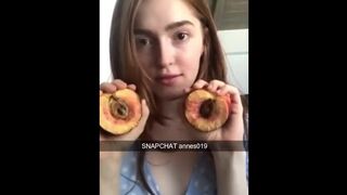 VERY SEXY RED HEAD CHICK MASTURBATING WITH DILDO AND TEASING SHAVED VAGINA ON SNAPCHAT