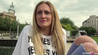 GERMAN SCOUT - SEDUCE VERY FLEXIBLE TEEN LINDA TO FUCK AND CUM INSIDE HER