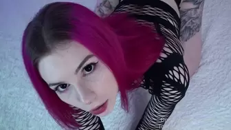Pink Haired Girl Likes to Fuck Doggy Style. Spunk on her Butt.