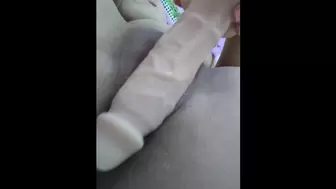 Fucking my Sexy Fresh Vagina with a Gigantic Toy