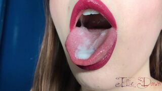 Would you Give me a Kiss after he Cumming in my Mouth, Cuck-Old? Ellie Dawn