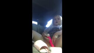 Caught Blonde PAWG Teenie Cums in the Car - Public Voyer - Effygracecams