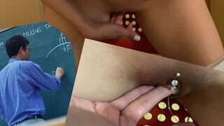 I Play with my Snatch in College Class (Real Film!!!)