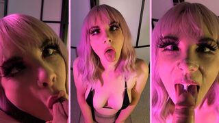 Busty Attractive Fuckdoll Giving her first Ahegao Oral Sex (Custom Request)