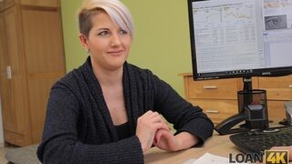 LOAN4K Curvy Lady got off while asking for a Loan for her Business