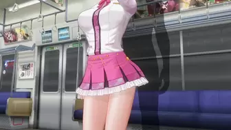 3D CARTOON Schoolgirl didn't Wear Panties on the Train (Part one)
