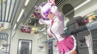 3D ANIME Schoolgirl didn't Wear Panties on the Train (PART two)