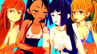 Fucking ALL Bitches from Nagatoro San Asian Cartoon Uncensored 3d Anime