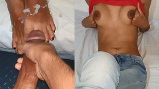 Sri Lankan Sinhala Whore Spunk on Feet බඩු මගෙ කකුලෙම යවන්න අයියෙ