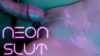Neon Lady - Close up Vagina Fuck
