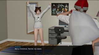 The Headmaster's christmas eve [Christmas PornPlay Anime game] Ep.one alluring red bikini gift