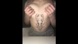 Skinny Skank Teasing her Juicy Melons - JulikAaa