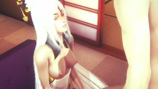 Genshin Impact Anime - Ningguang gives a oral sex in the Jade Chamber