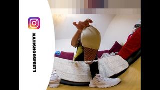 [VR180 - 3D] TRAILER Blow my shoes clean, smell my 7 days socks, barefoot and nylons Meta Quest clip