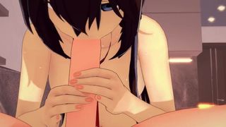 (POINT OF VIEW) Makise Kurisu Blows your Rod Anime Steins Gate