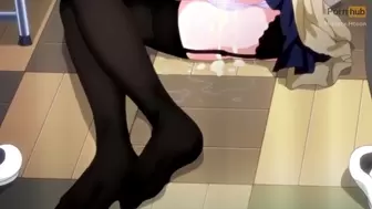 Sex toy connect to sweet chick was fuck until cream-pie and impregnate at public(Sub Eng) - Cartoon, HD