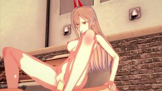 (POINT OF VIEW) COWGIRL with POWER from Chainsaw Fiance Cartoon