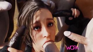 Gang-Bang with seven guys and a chick - [ WOPA ] 3D HD ANIMATION