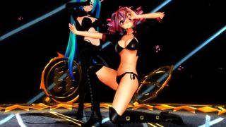 【MMD】Miku-san & Tet-san - Ladies with a brain burst!【R-18】