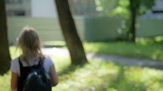 Charming Polina Is Smoking 120mm Cork Cigarettes In The Park