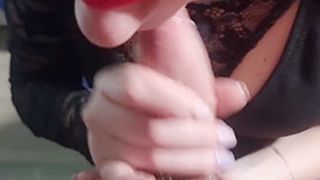 Lovely Sperm Shot In My Mouth And On My Face