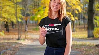 Sasha Is Smoking 2 Cigarettes 1 By 1 In The Autumn Park