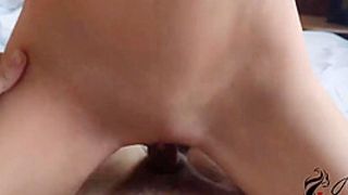 Sweet Youngster Awakened Lover With Oral Sex And They Fuck On The Bed