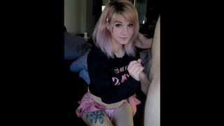 Barbie Princess blowing her daddy off like a good slut!