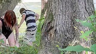 Babyybutt Gets Double Cream-Pie And Cums On In Public Outdoor Adventure, Hopefully No Strangers Are Watching!